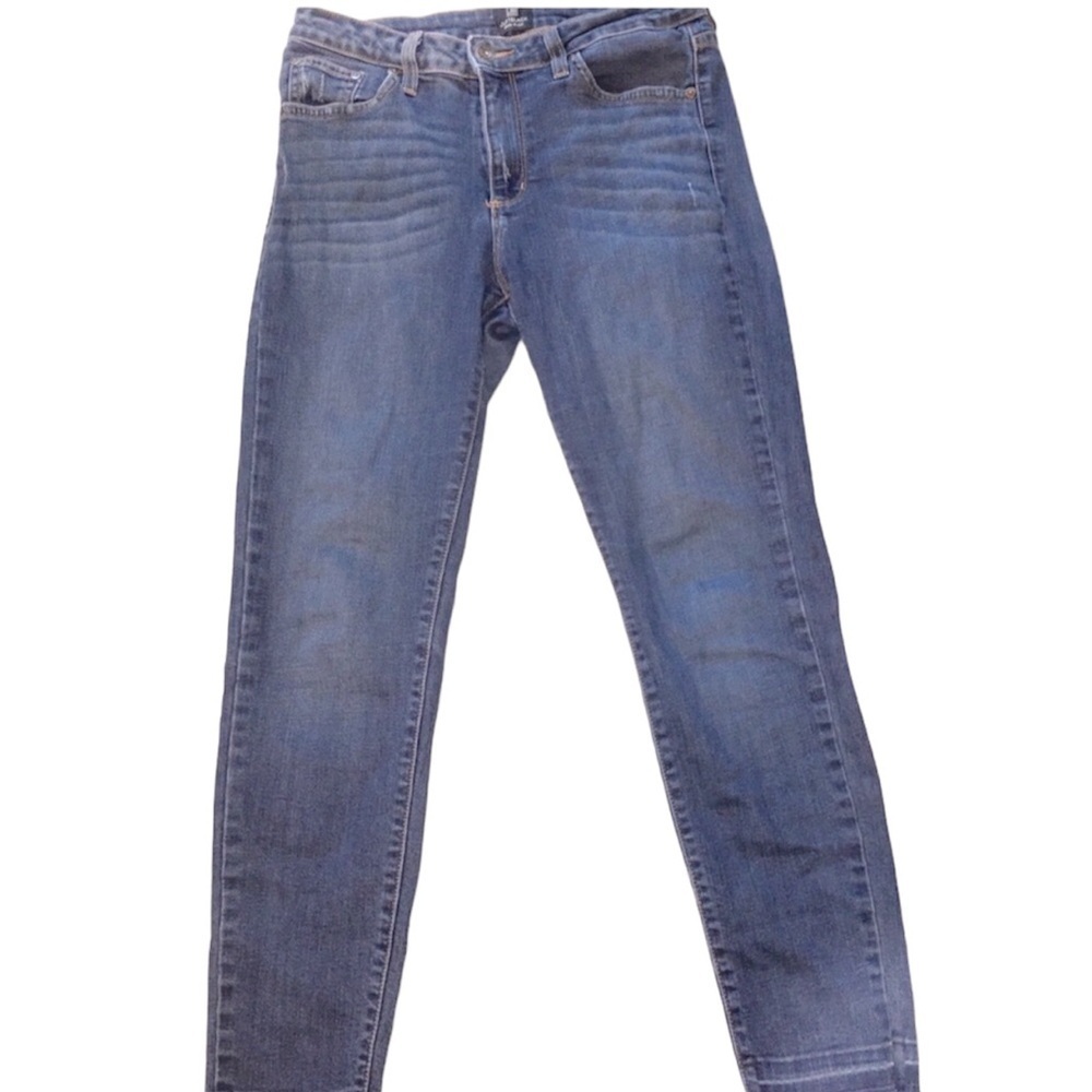 JUST Black size 28 raw hem blue jeans